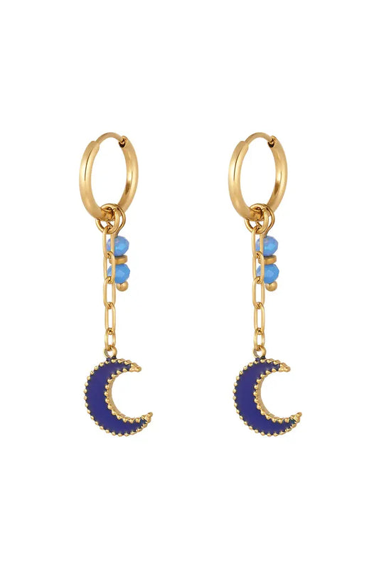 Oorbellen Beaded Moon
