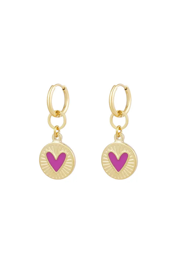 Oorbellen glowing heart