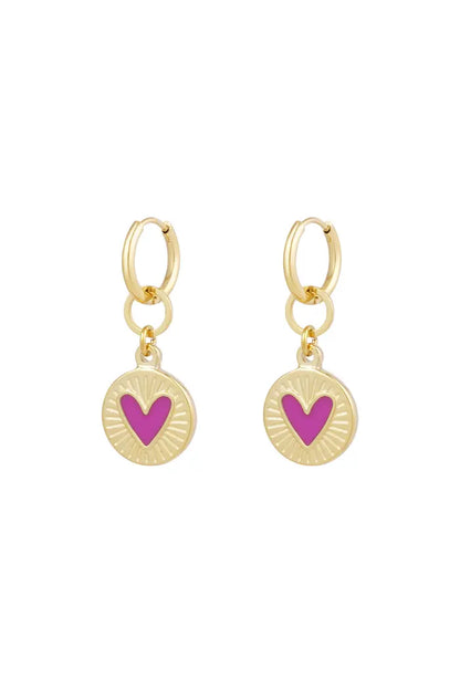 Oorbellen glowing heart