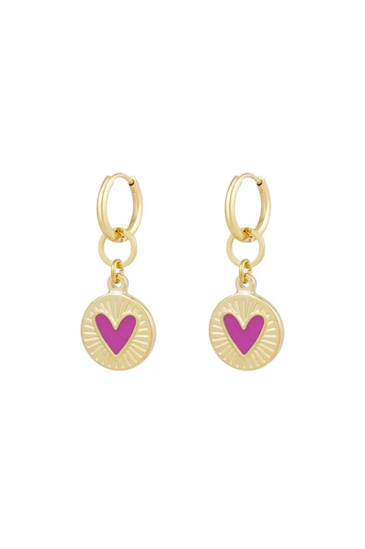 Oorbellen glowing heart