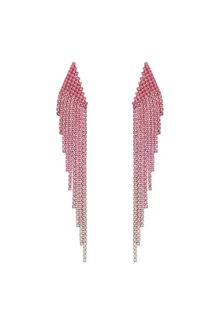 Oorbellen Ombre Roze & Silver