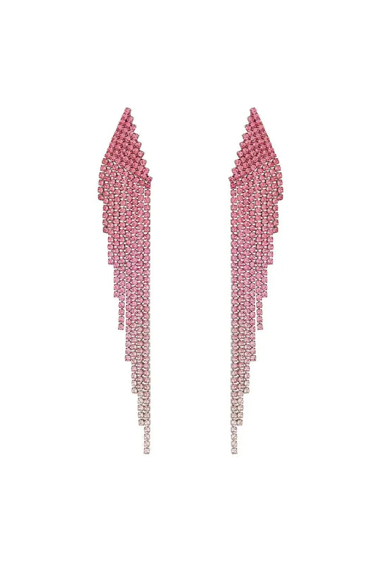 Oorbellen Ombre Roze & Silver