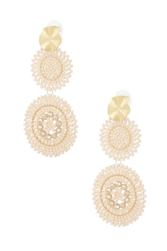 Oorbellen Sunflower - Beige