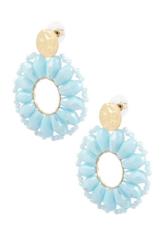 Oorbellen Statement Madelief Blauw