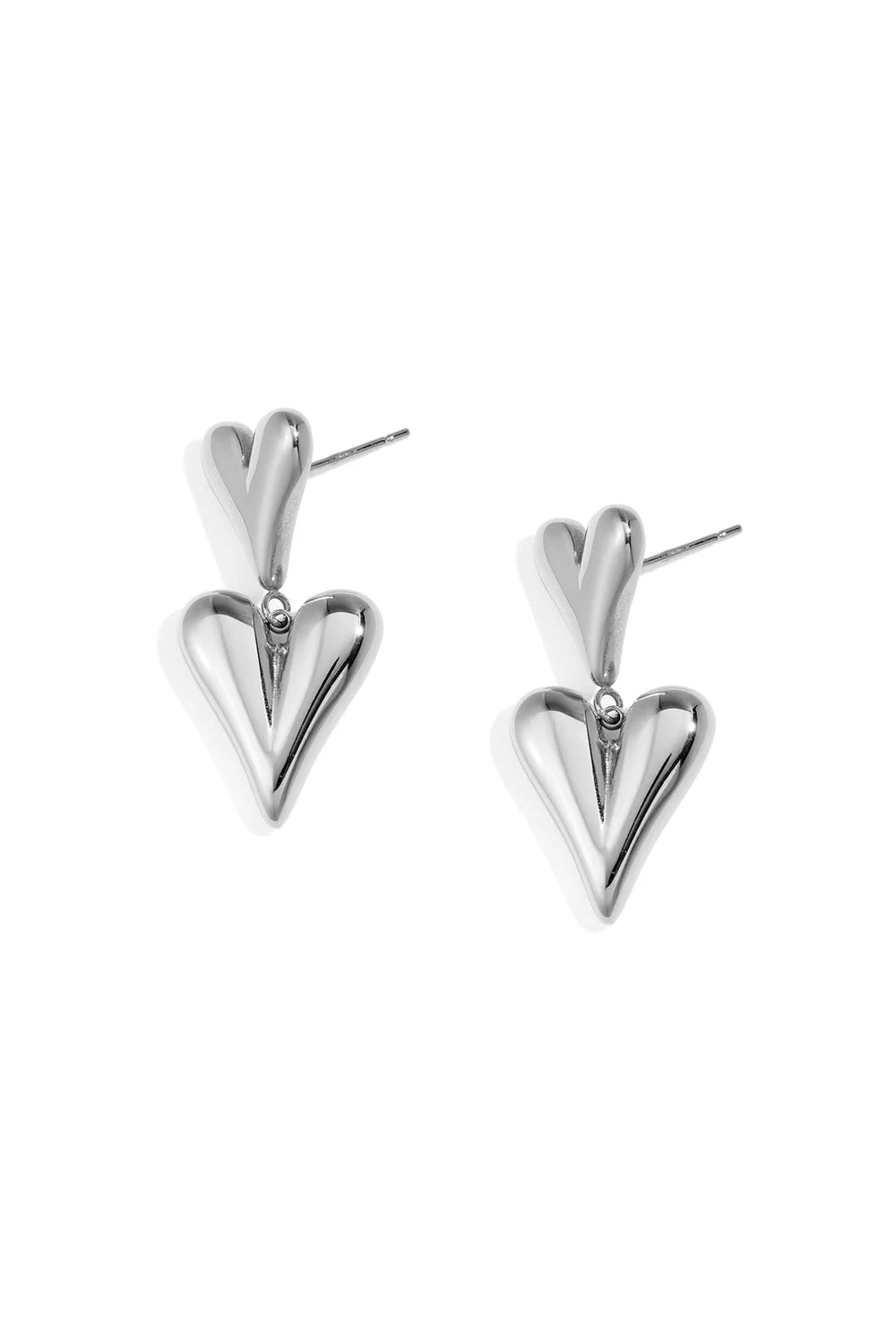 Oorbellen Double hearts