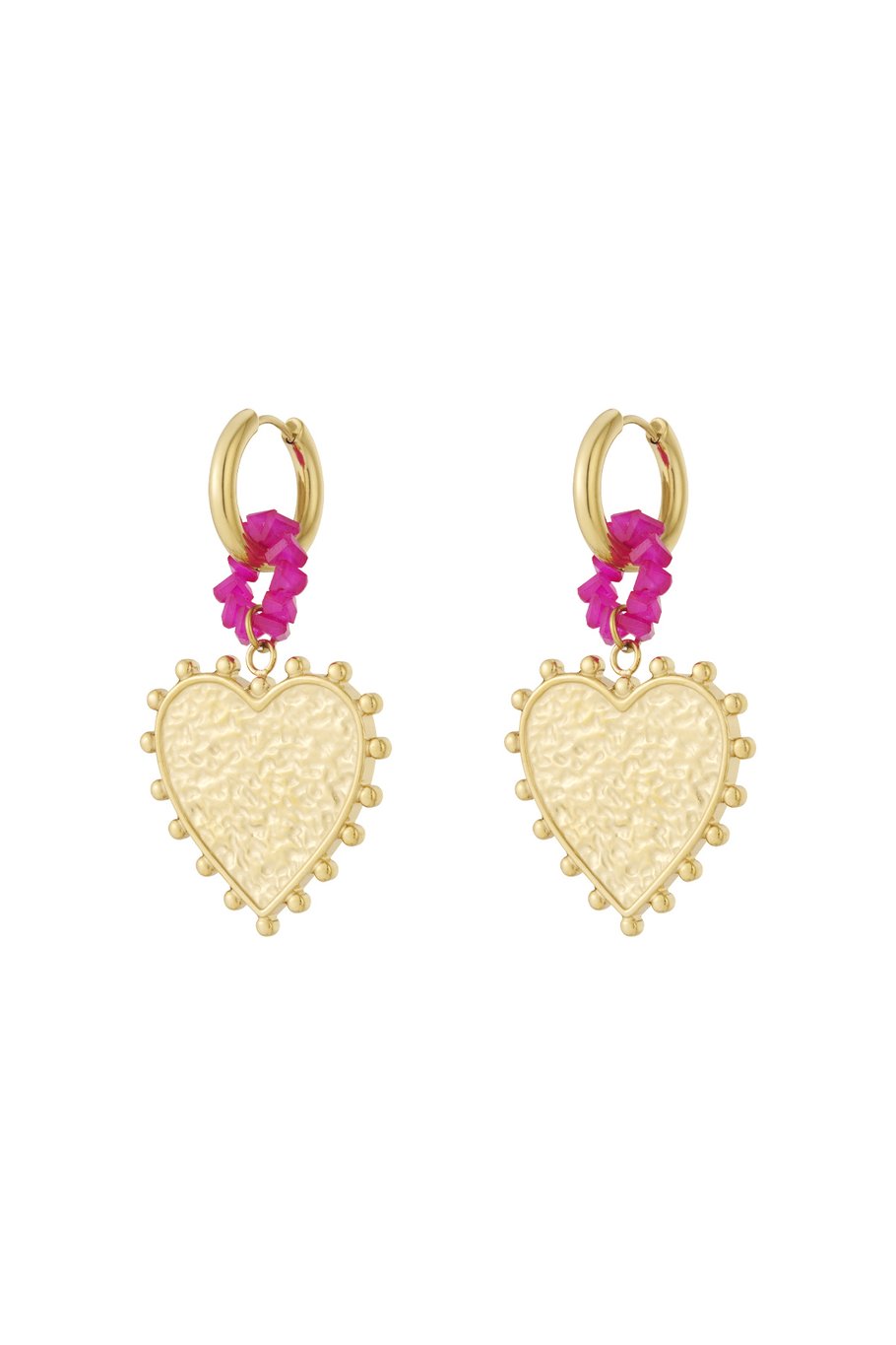 Oorbellen Fuchsia Hearts