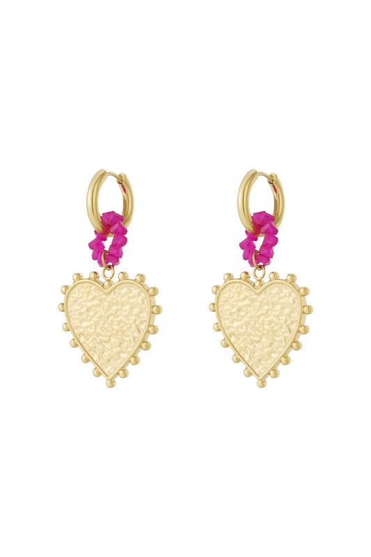 Oorbellen Fuchsia Hearts