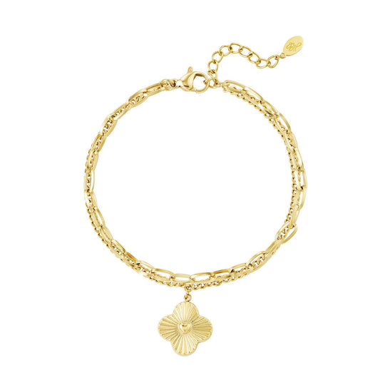 Armband 2 Layer Linked Flower