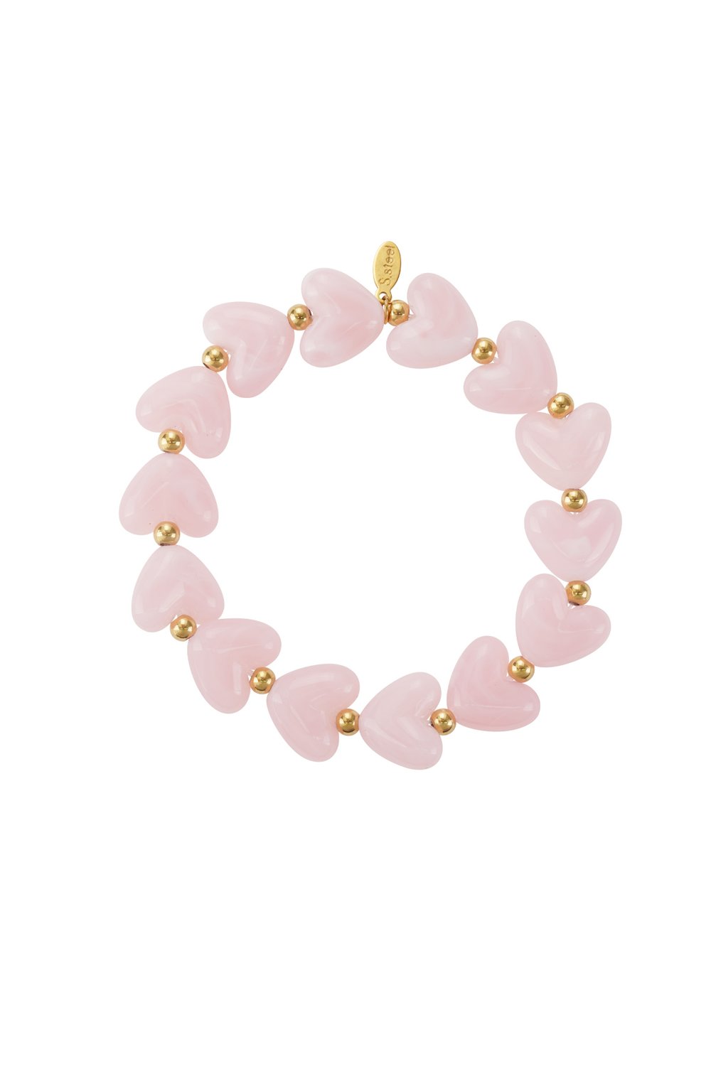Armband sweet hearts - roze