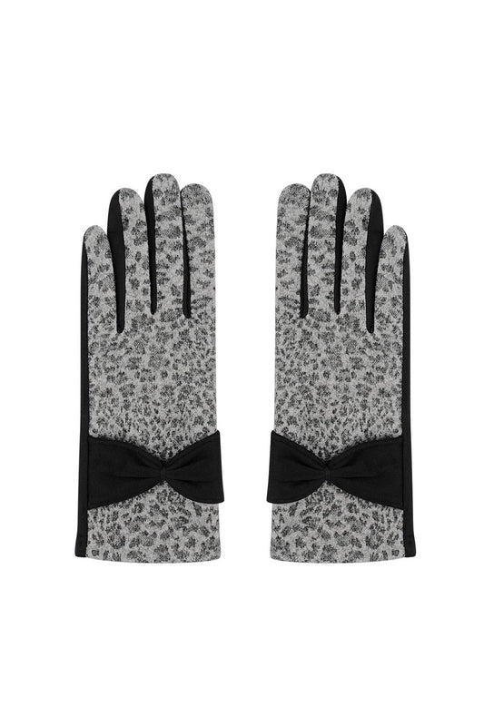 Handschoenen Leopard chic - Zwart