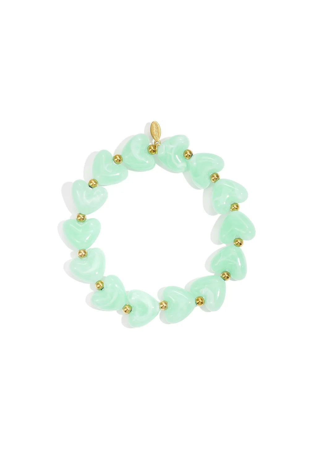 Armband sweet hearts - lichtgroen