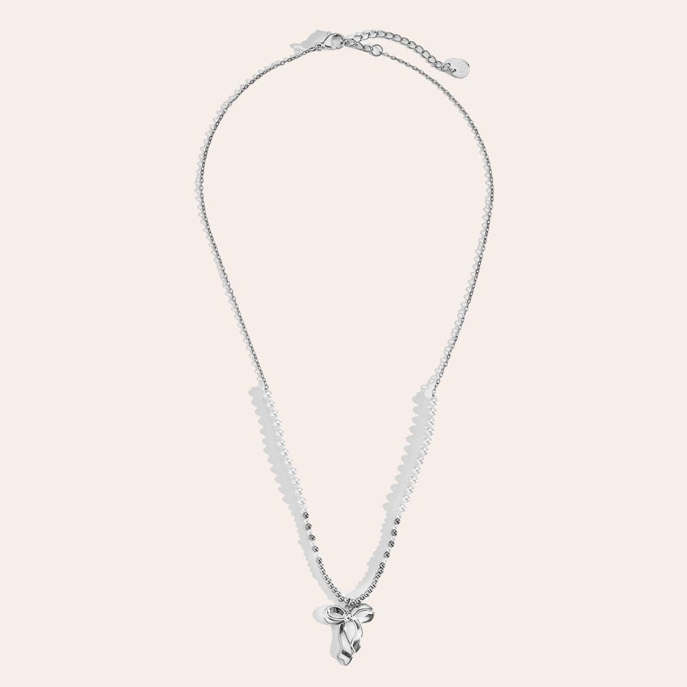 Ketting Bowtie in Pearl