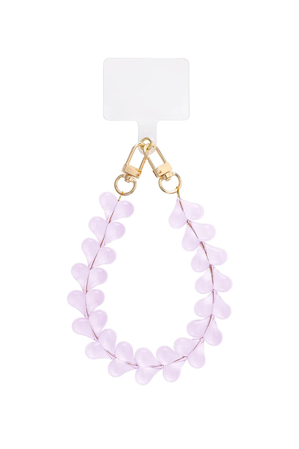 Telefoonkoord  Clear Hearts - Lila