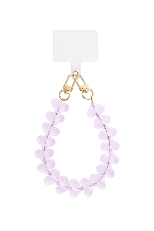 Telefoonkoord  Clear Hearts - Lila