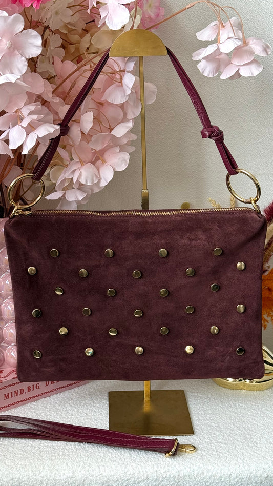 Studded bag Large - Burgundy