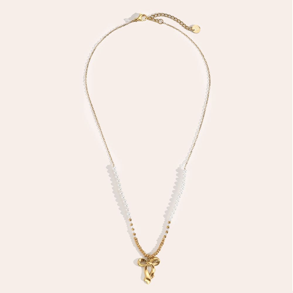 Ketting Bowtie in Pearl