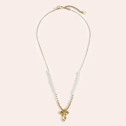 Ketting Bowtie in Pearl