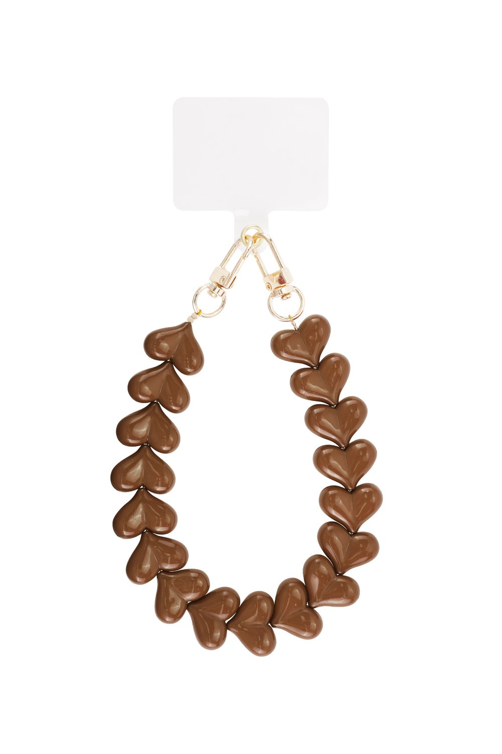 Telefoonkoord Hearts - Bruin