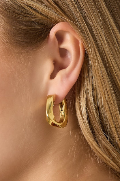 Oorbellen Sculpted Glow Hoops