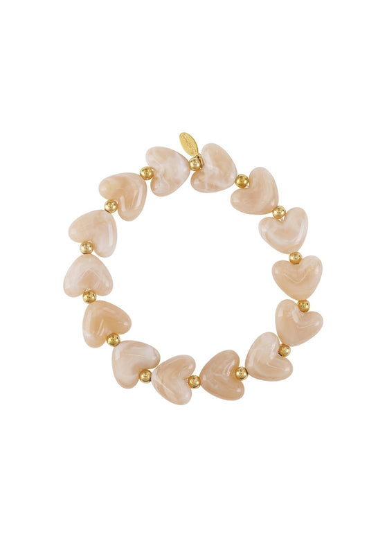 Armband sweet hearts - beige