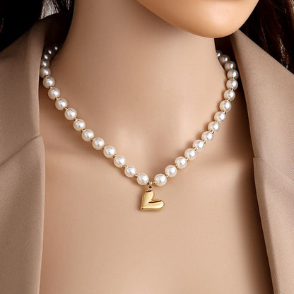 Ketting pearly heart