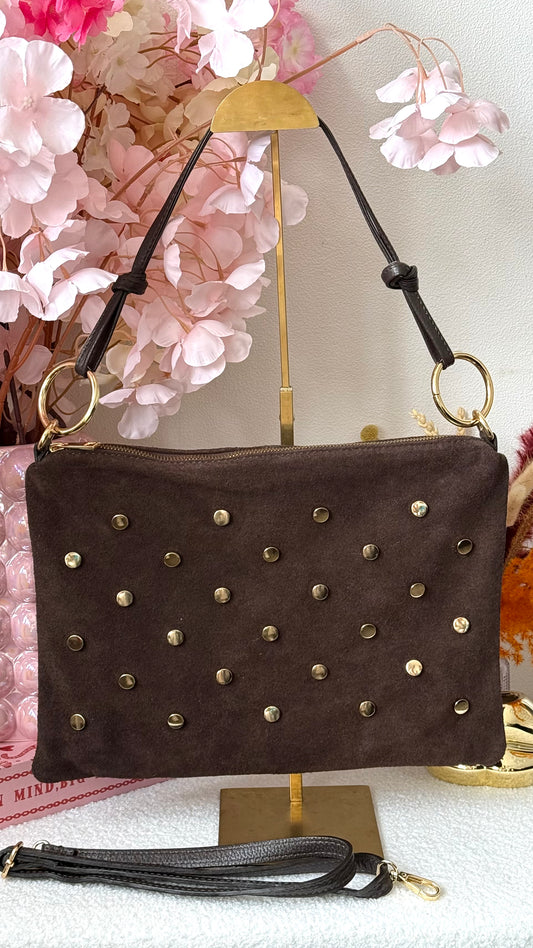 Studded bag Large - Choco