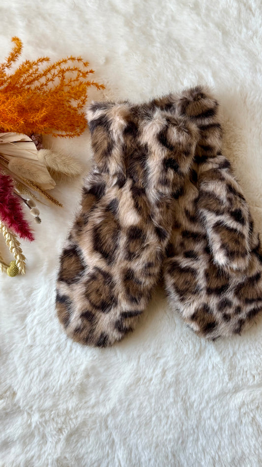 Wanten - Fluffy leopard