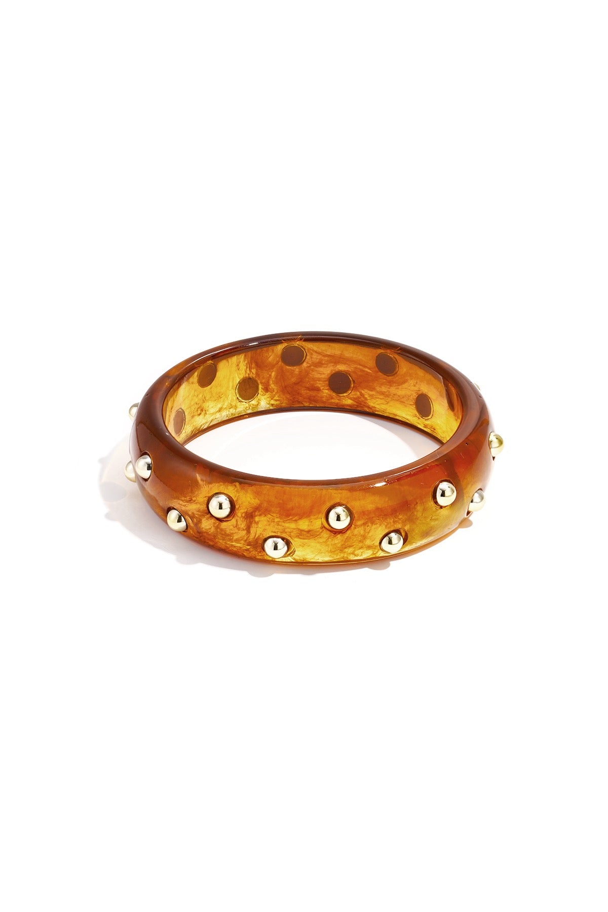Studded bangle - Amber