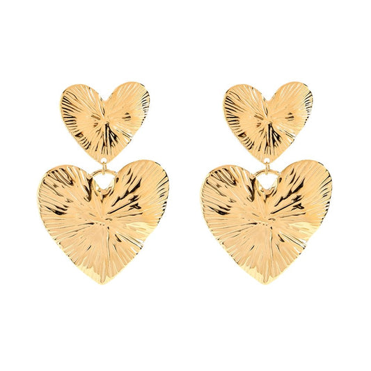 Oorbellen Two Hearts
