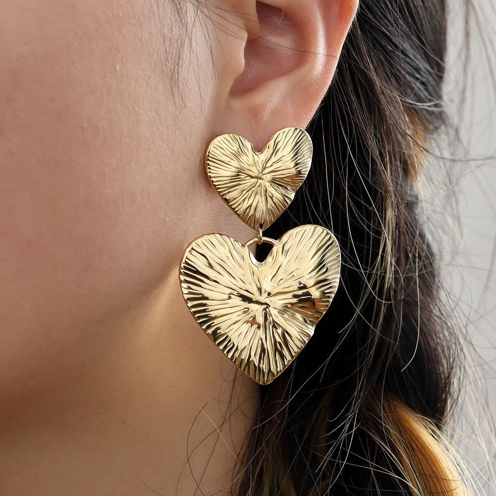 Oorbellen Two Hearts