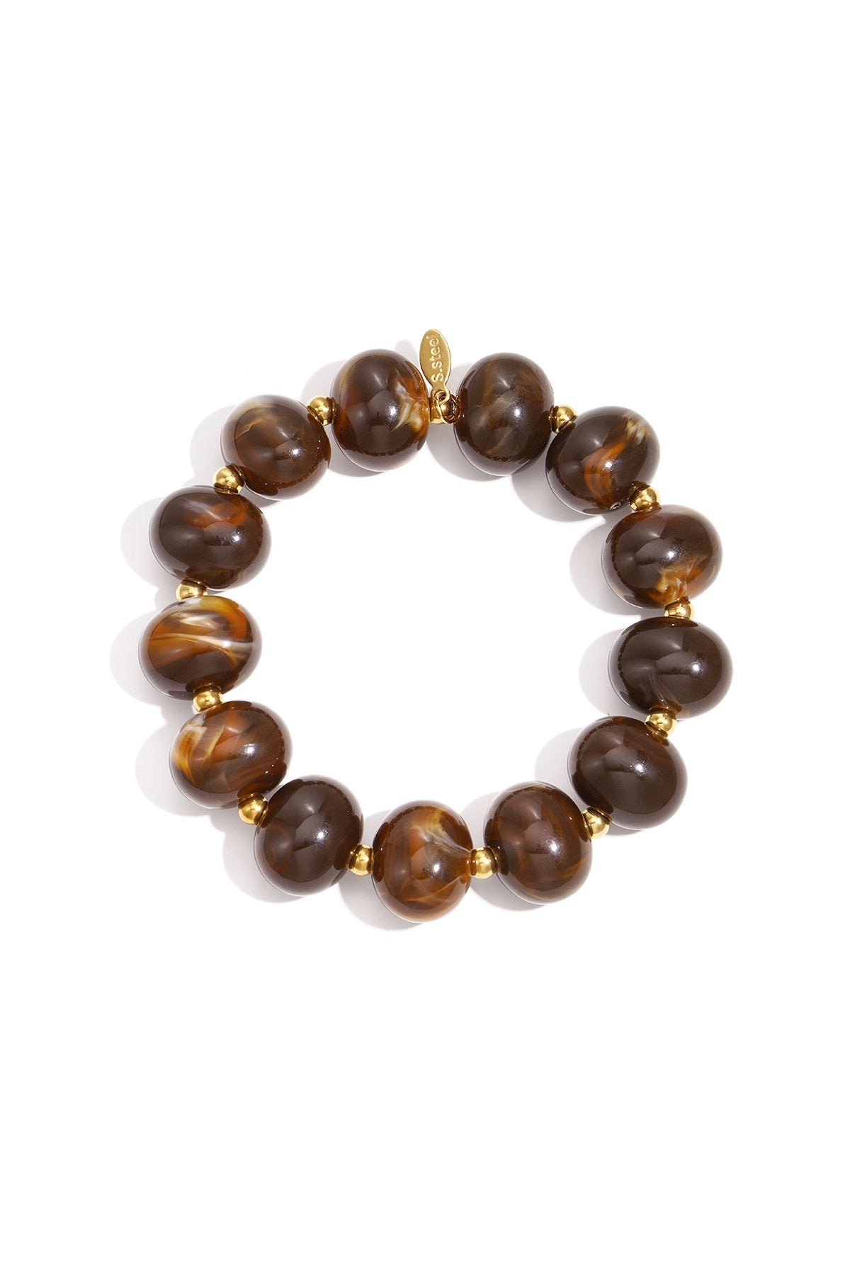 Luna Marble Armband - Bruin