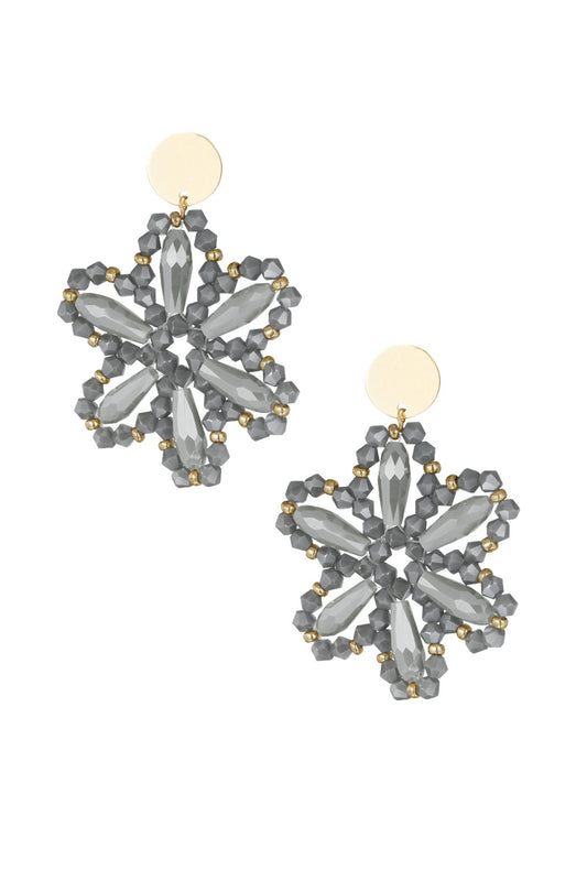 Oorbellen Floral Dreams - Grijs