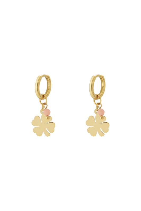 Oorbellen Lucky girl - Roze