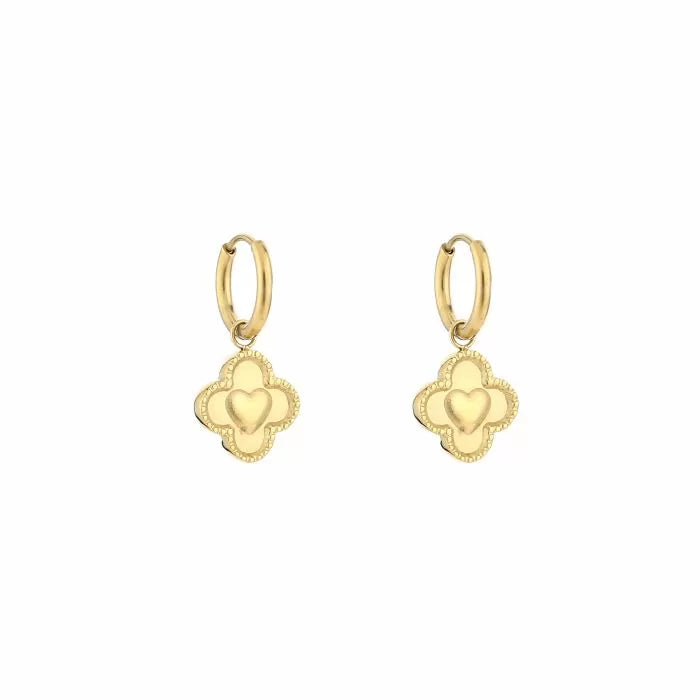 Oorbellen Clover heart