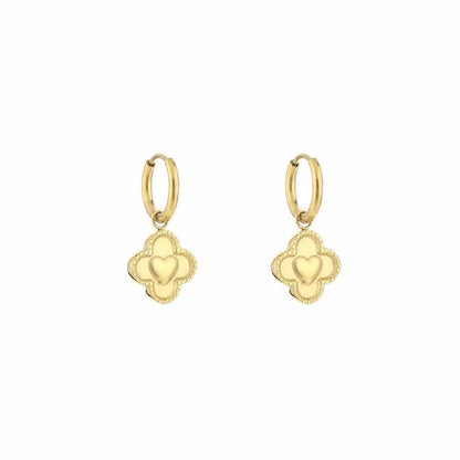 Oorbellen Clover heart