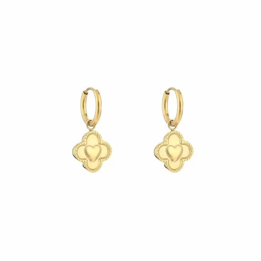 Oorbellen Clover heart