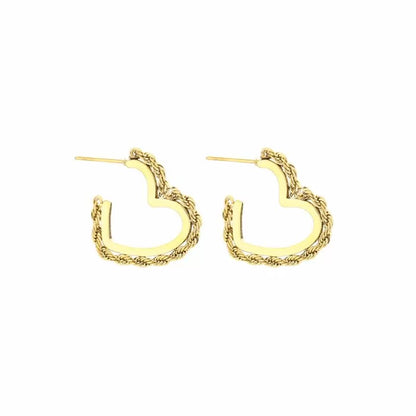 Oorbellen twisted heart mini