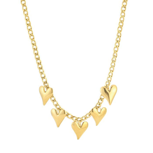 Ketting Bold Five Hearts