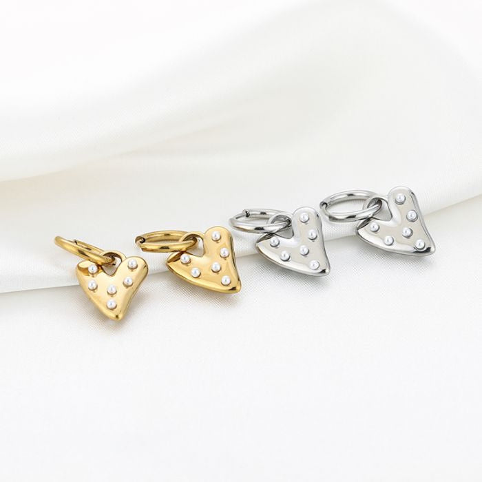 Oorbellen Pearl Heart