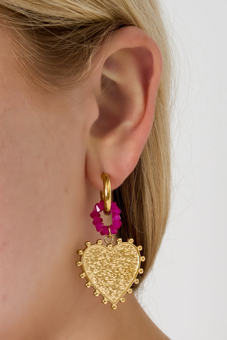 Oorbellen Fuchsia Hearts