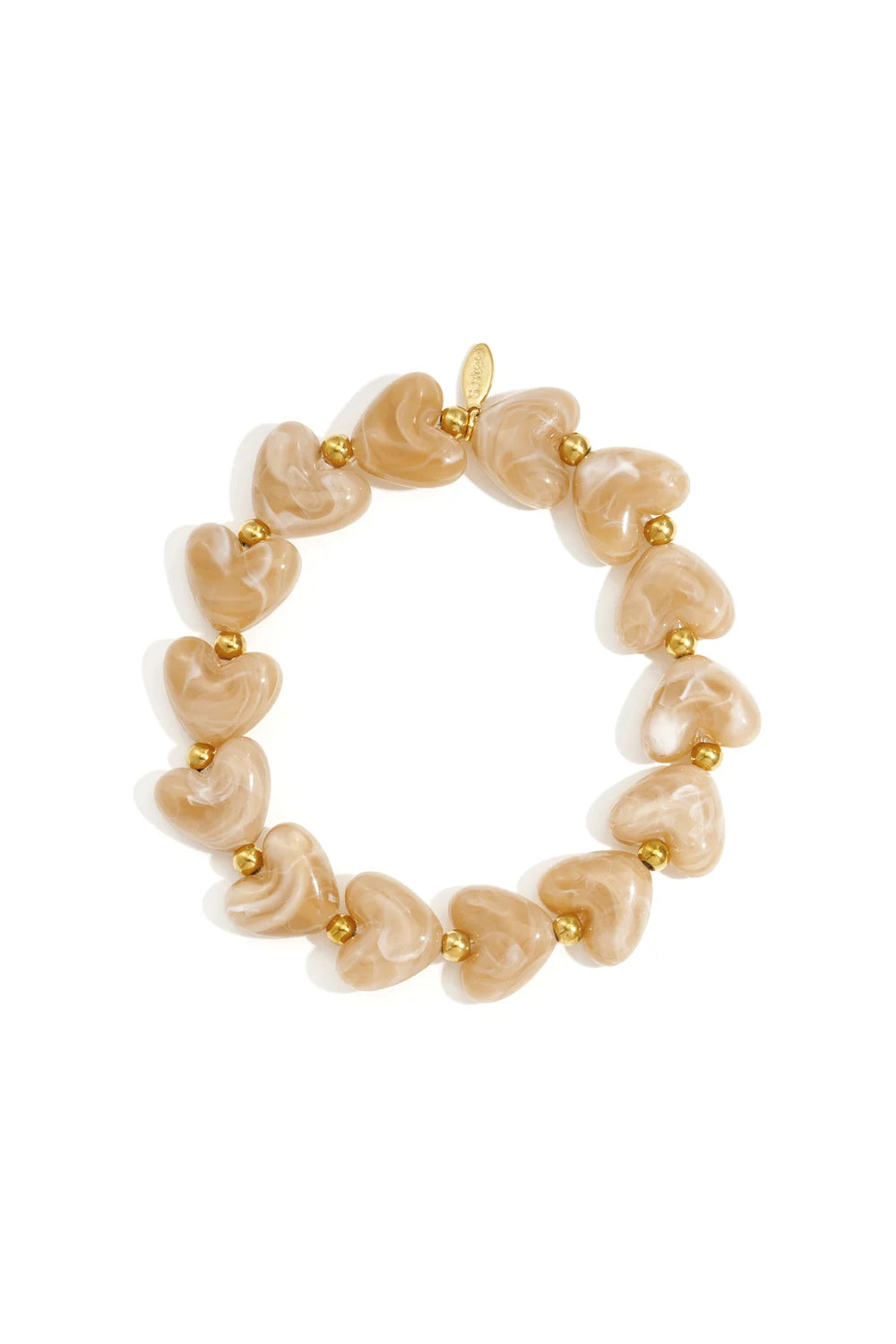 Armband sweet hearts - lichtbruin