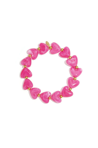 Armband sweet hearts - rose pink
