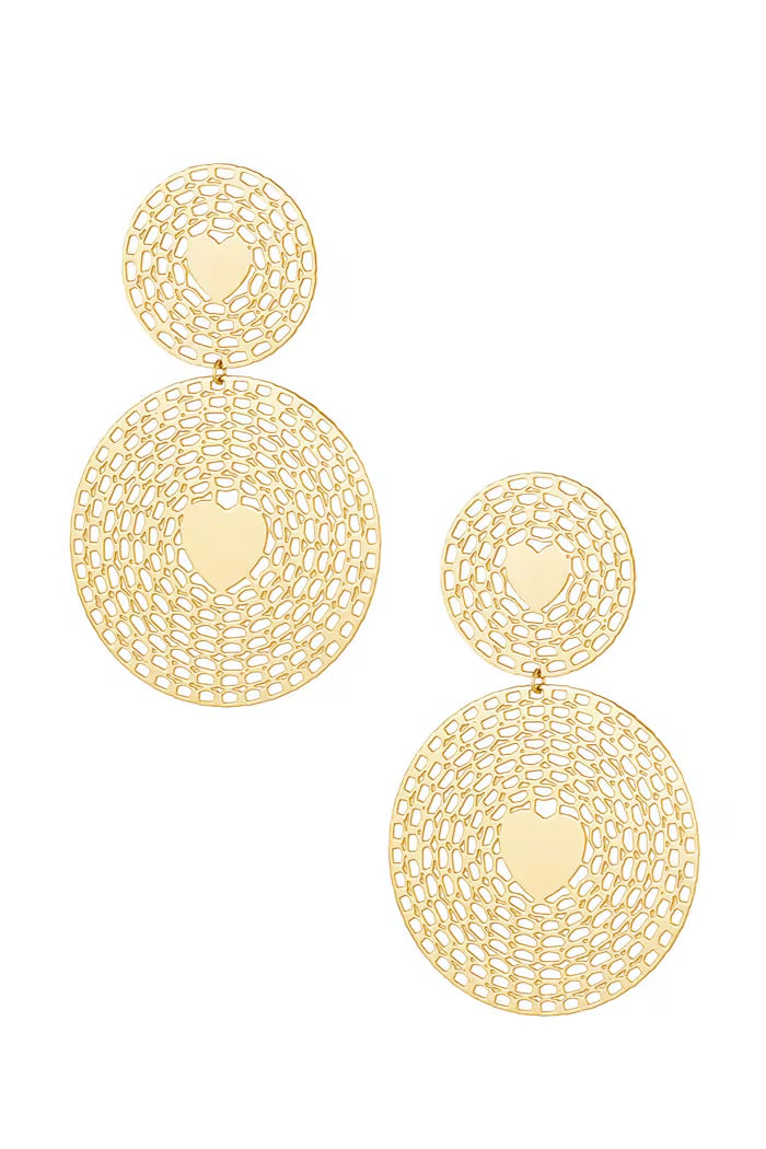 Oorbellen Statement round hearts