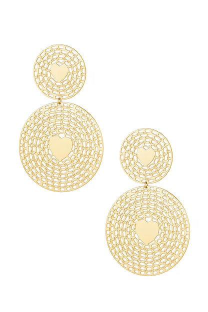 Oorbellen Statement round hearts