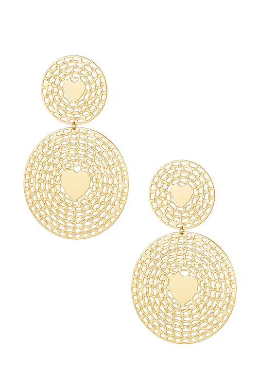 Oorbellen Statement round hearts