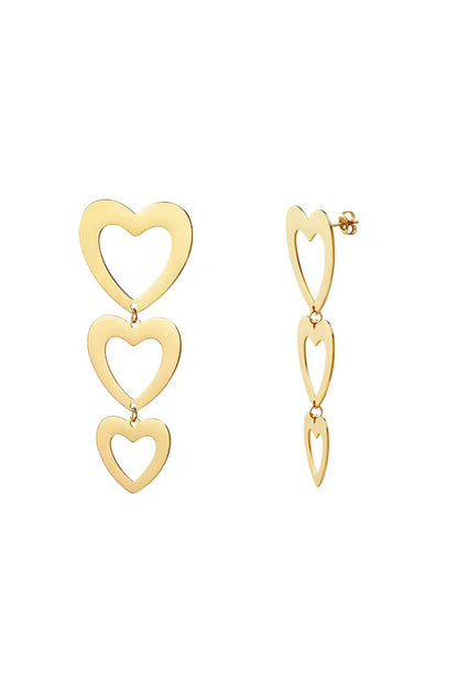 Oorbellen 3 hearts