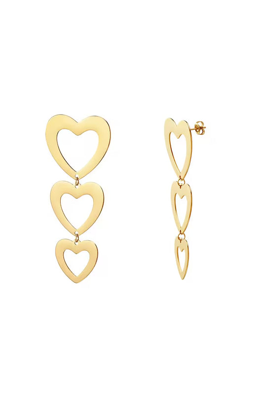 Oorbellen 3 hearts